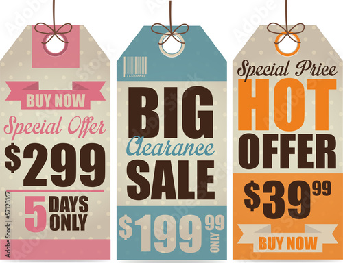 Vector: Sale labels Sale labels