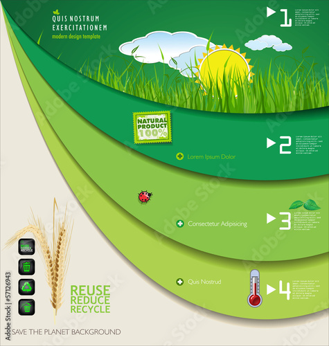 Vector: Modern ecology design layout Modern ecology design layout