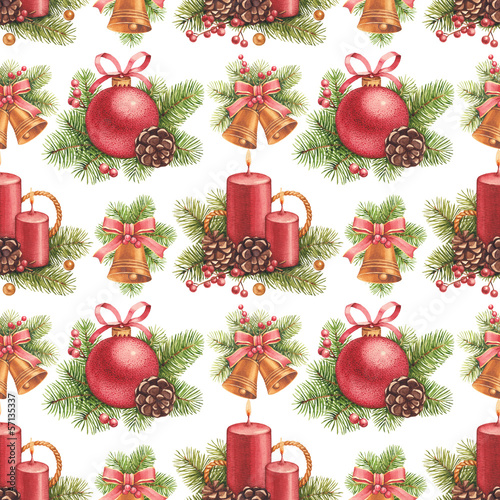 Illustration: Vintage Christmas pattern Vintage Christmas pattern