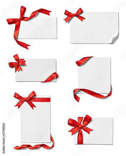 Photo: ribbon bow card note chirstmas celebration greeting ribbon bow card note chirstmas celebration greeting