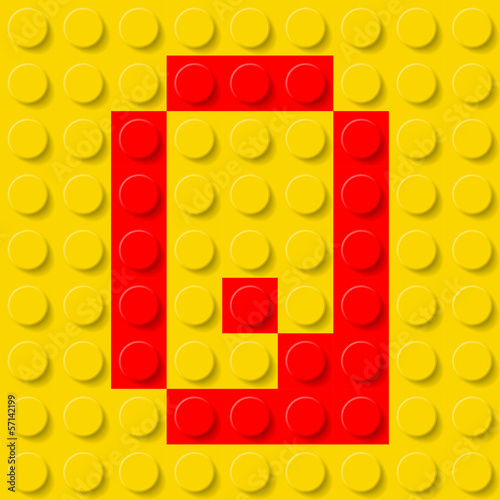 Vector: Letter Q in construction kit. Letter Q in construction kit.