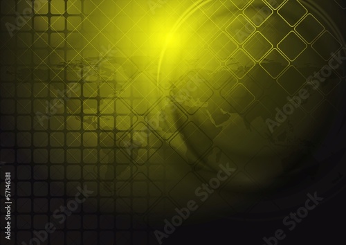 Vector: Yellow hi-tech vector background Yellow hi-tech vector background