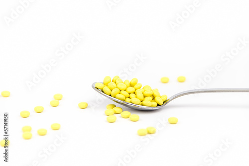 Photo: Pills on Teaspoon Pills on Teaspoon