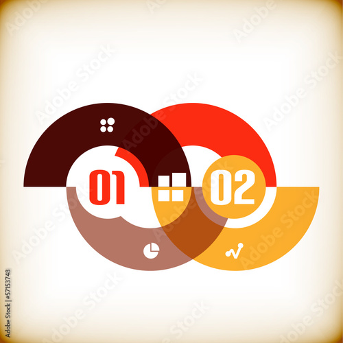 Vector: Abstract circles infographic colorful template Abstract circles infographic colorful template