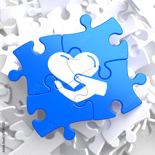 Illustration: Puzzle Pieces: Charity Concept. Puzzle Pieces: Charity Concept.