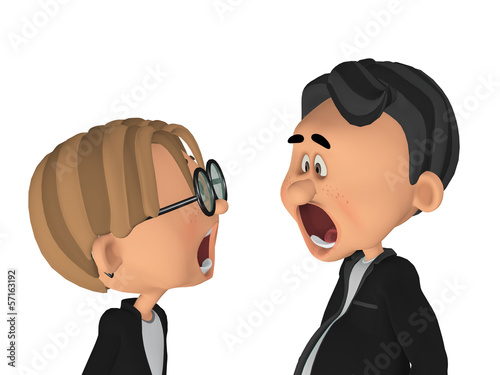 Illustration: Boss shouting at employee Boss shouting at employee