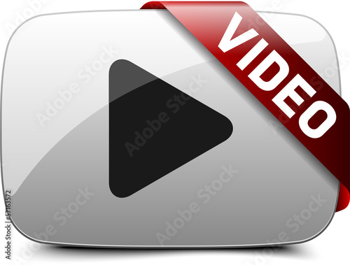 Vector: Video button Video button