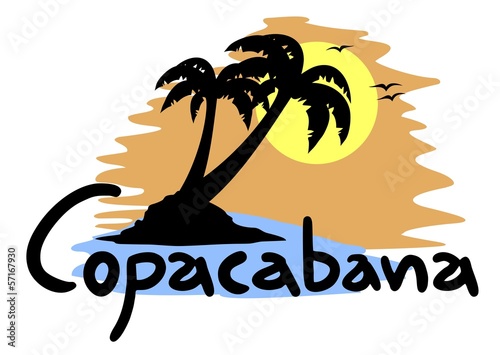 Vector: Copacabana beach Copacabana beach