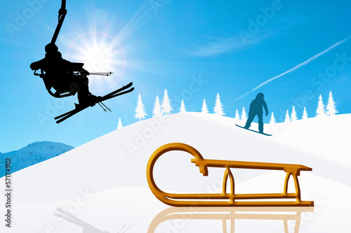 Illustration: Ski lift Ski lift