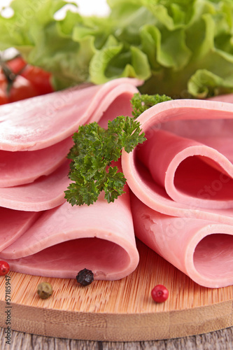 Photo: sliced pork ham sliced pork ham