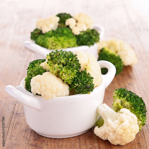 Photo: broccoli and cauliflower broccoli and cauliflower