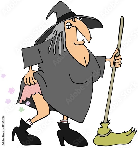 Illustration: Witch with gas Witch with gas