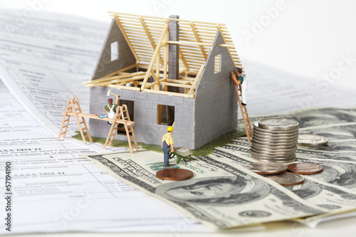 Photo: House under construction. House under construction.