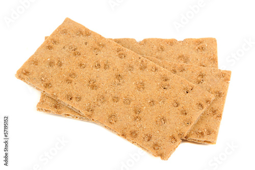 Photo: Rye Crisp Bread Isolated on White Background Rye Crisp Bread Isolated on White Background