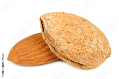 Photo: Almonds Isolated on White Background Almonds Isolated on White Background