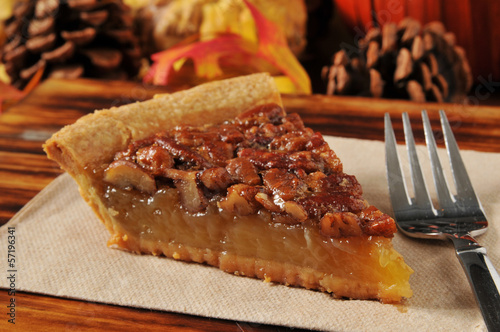 Photo: Slice of pecan pie Slice of pecan pie