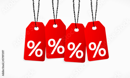 Vector: Red vector sale abstract labels isolated on a white board Red vector sale abstract labels isolated on a white board