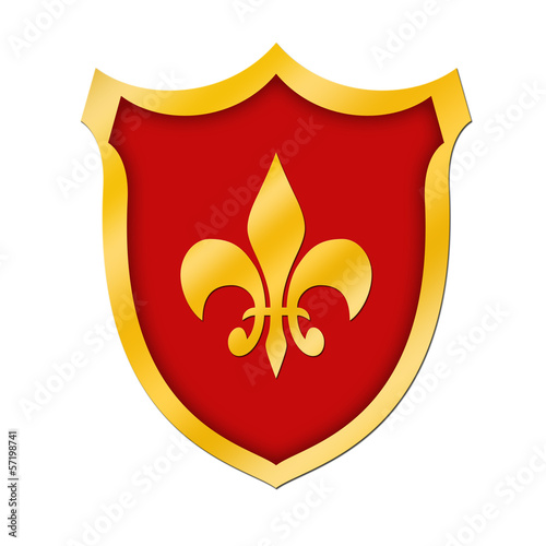 Illustration: Schild mit französischer Lilie Schild mit französischer Lilie