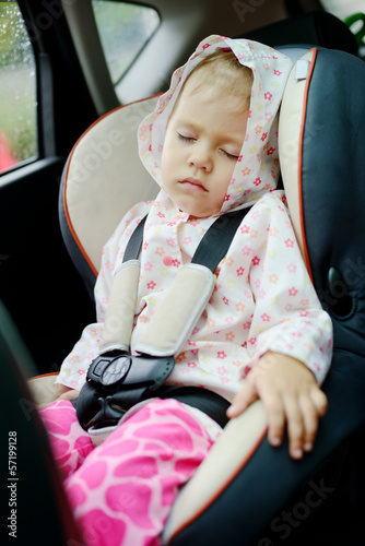 Photo: girl sleeping in car girl sleeping in car