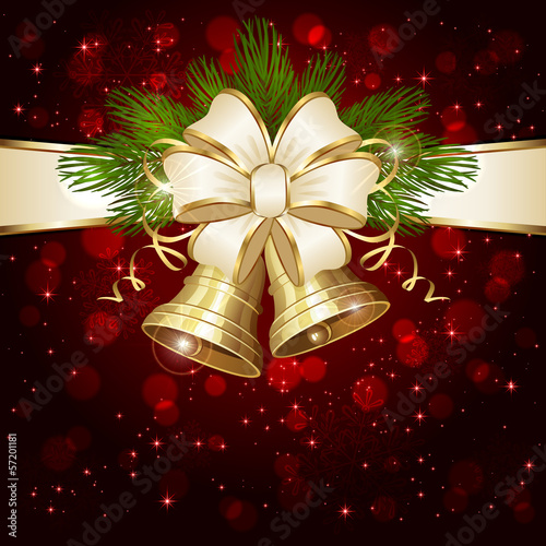Vector: Bow and bells Bow and bells