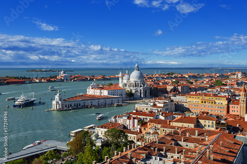 Photo: bird's eye view of Venice. Italy. bird's eye view of Venice. Italy.