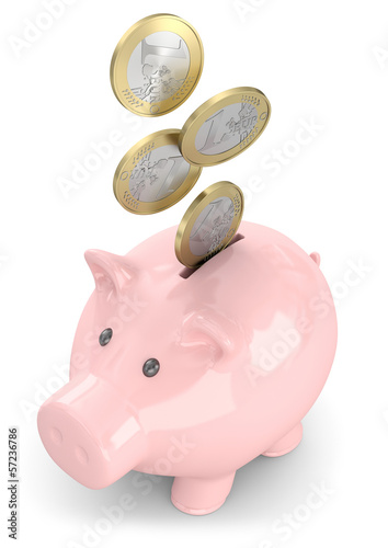 Illustration: Sparschwein Münzen Sparschwein Münzen