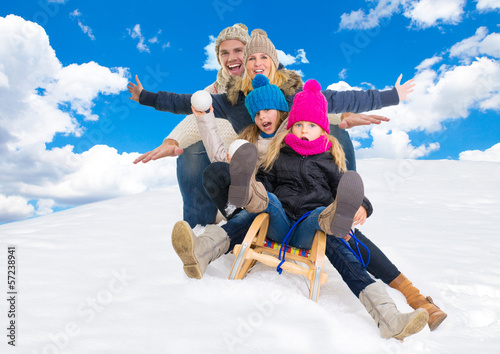 Photo: winter and snow time family winter and snow time family