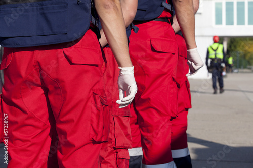 Photo: paramedics ready to help paramedics ready to help