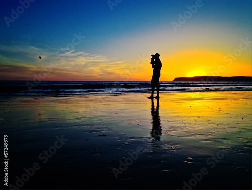 Instant Collection: Coronado Beach Sunset Silhouette San Diego USA Coronado Beach Sunset Silhouette San Diego USA