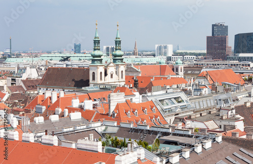 Photo: top view on the historical center of Bratislava, Slovakia top view on the historical center of Bratislava, Slovakia