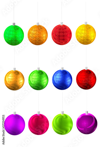 Illustration: Set of Christmas Balls Set of Christmas Balls