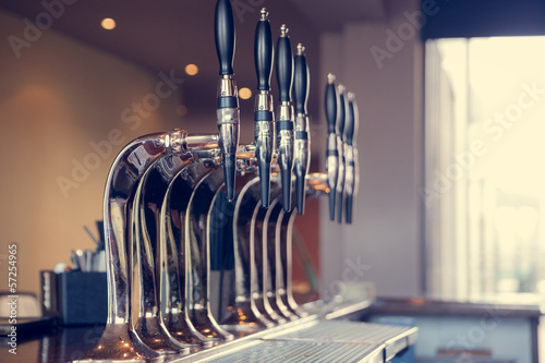 Photo: Beer taps Beer taps