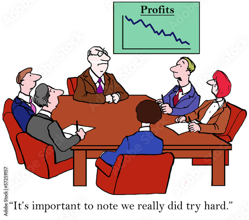 Illustration: We really are trying hard despite sales We really are trying hard despite sales