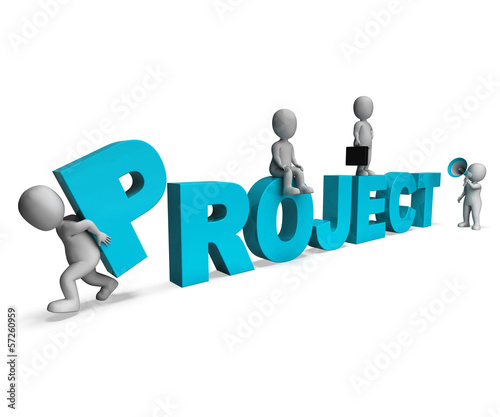 Illustration: Project Characters Show Venture Projects And Tasks Project Characters Show Venture Projects And Tasks