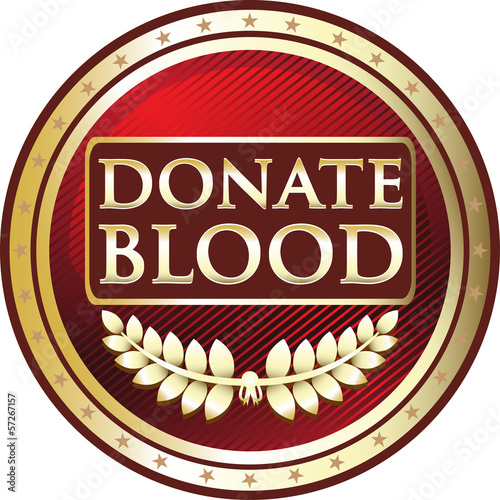 Illustration: Donate Blood Red Emblem Donate Blood Red Emblem