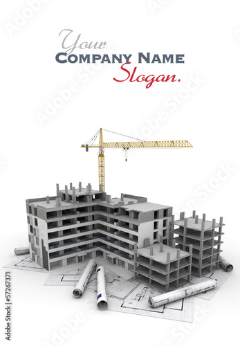 Illustration: Construction project in progress Construction project in progress