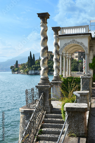 Photo: View to the lake Como from villa Monastero. Italy View to the lake Como from villa Monastero. Italy