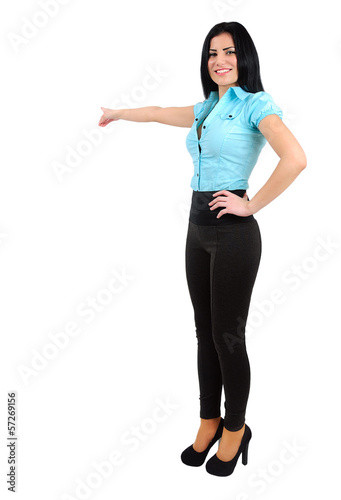 Photo: Isolated business girl Isolated business girl