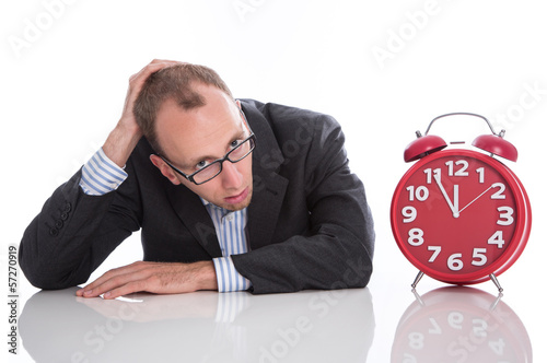 Photo: Manager im Stress, Zeitmangel, Zeitdruck, krank - burnout Manager im Stress, Zeitmangel, Zeitdruck, krank - burnout