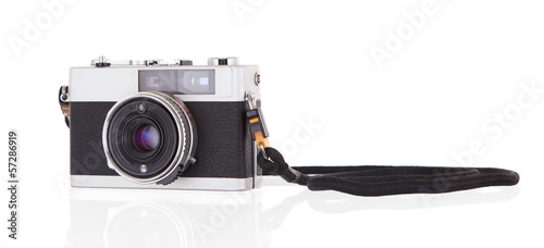 Photo: Old vintage camera isolated Old vintage camera isolated