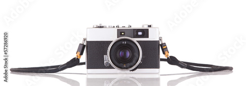 Photo: Old vintage camera isolated Old vintage camera isolated