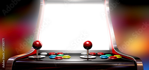Illustration: Arcade Game With Illuminated Screen Arcade Game With Illuminated Screen