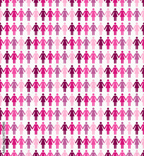 Vector: Breast cancer awareness ribbon women seamless pattern. Breast cancer awareness ribbon women seamless pattern.