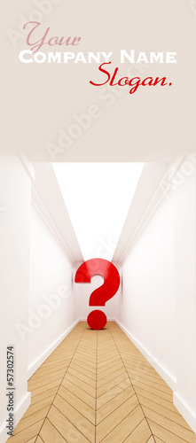 Illustration: Question mark at dead end Question mark at dead end