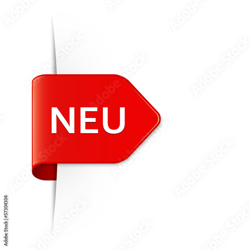 Vector: NEU - Roter Sticker Pfeil mit Schatten NEU - Roter Sticker Pfeil mit Schatten