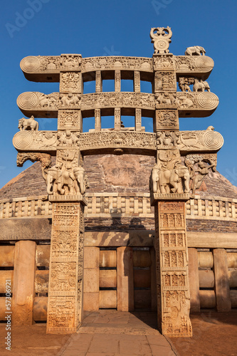 Photo: Great Stupa. Sanchi, Madhya Pradesh, India Great Stupa. Sanchi, Madhya Pradesh, India