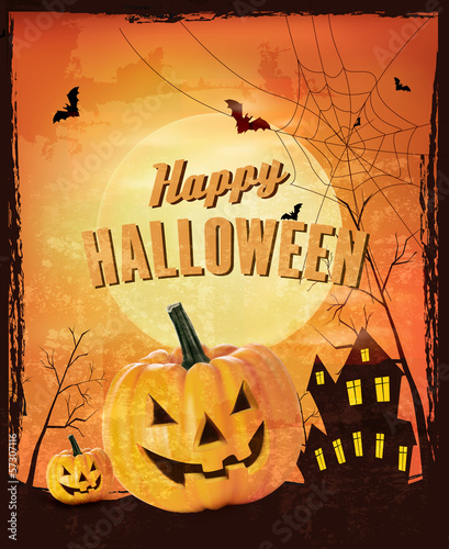 Vector: Retro Halloween background Vector Retro Halloween background Vector