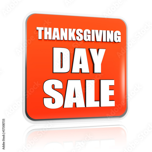 Illustration: Thanksgiving day sale orange banner Thanksgiving day sale orange banner