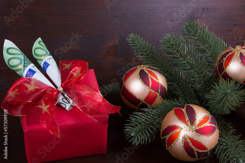Photo: Weihnachtskugeln mit Geldgeschenk Weihnachtskugeln mit Geldgeschenk
