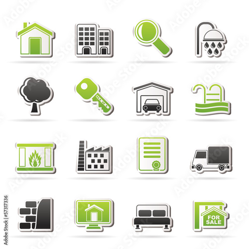 Vector: Real Estate Icons - Vector Icon Set Real Estate Icons - Vector Icon Set